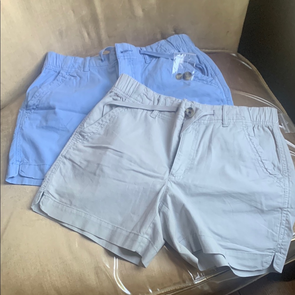 Kohl's Women's Shorts - Light Blue and Beige
